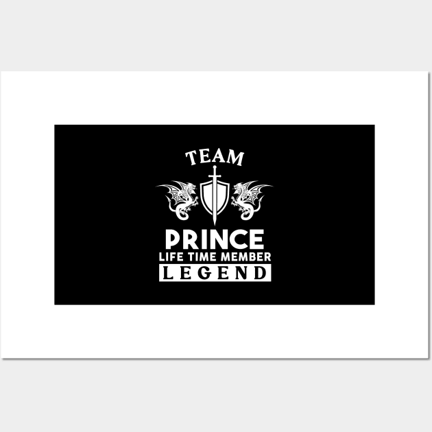 Prince Name T Shirt - Prince Life Time Member Legend Gift Item Tee Wall Art by unendurableslemp118